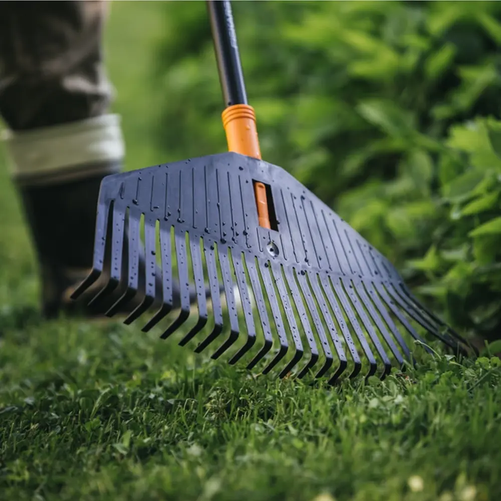 Грабли веерные Fiskars 25 зубьев 171 см пластик, с черенком 18805296 STLM-2082600  - Вид №3