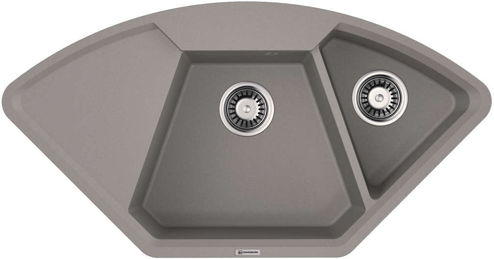 Угловая мойка из камня "Серая" OMOIKIRI 4993714
