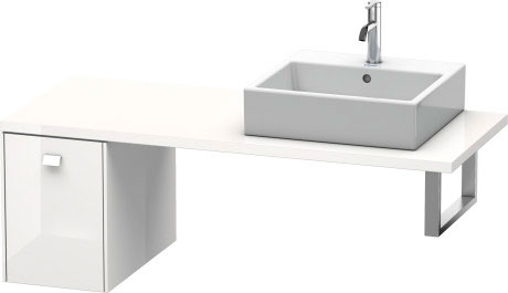 BR513004343 Шкафчик для консоли Brioso #BR5130 320 x 550 мм Базальт матовый, декор Duravit - Вид №2