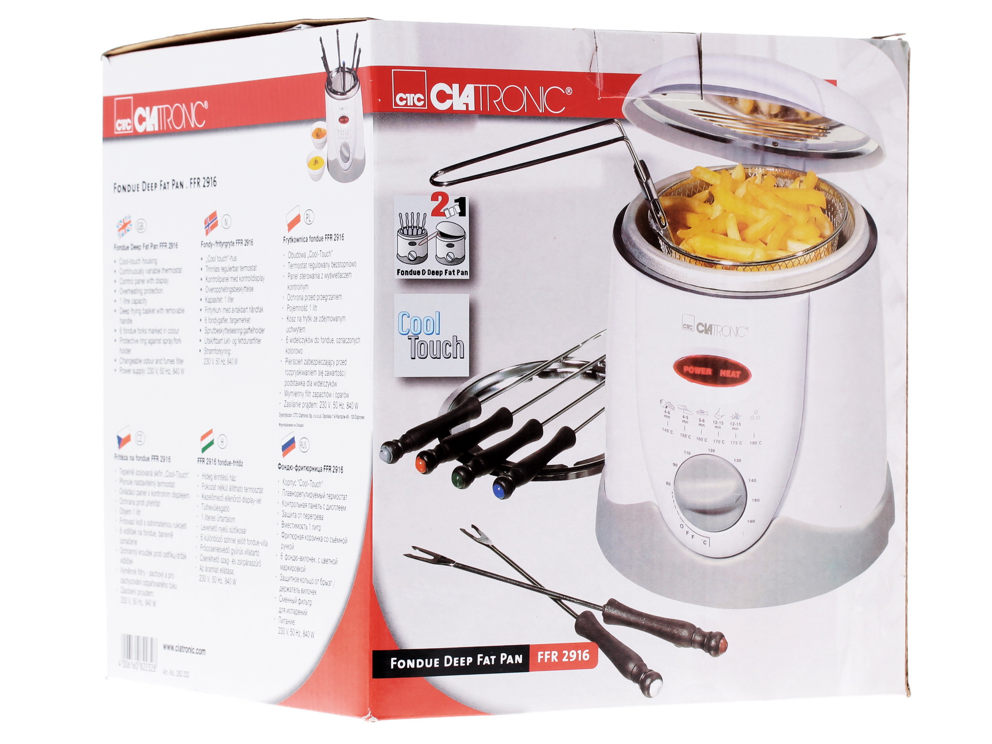 1049476 Фритюрница Clatronic FFR 2916 белый STDN-0100177 - Вид №9