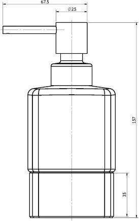 11323A Дозатор настольный цвет хром LANGBERGER ALSTER - Вид №3