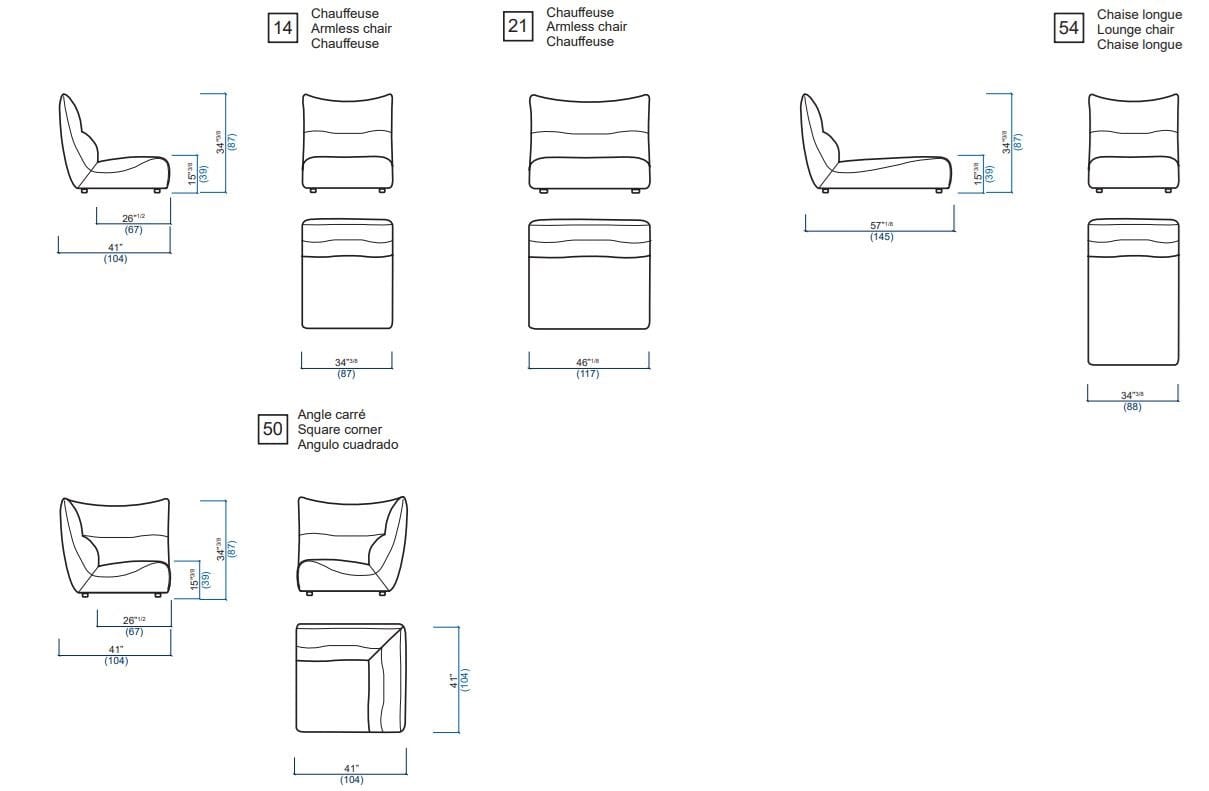 Ткань диван ROCHE BOBOIS Temps Calme ARCH-00088819 - Вид №5
