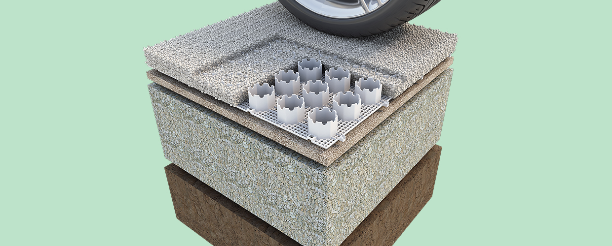 Geogravel Решетка для гравийных парковок с высоким сопротивлением Geoplast  - Вид №2