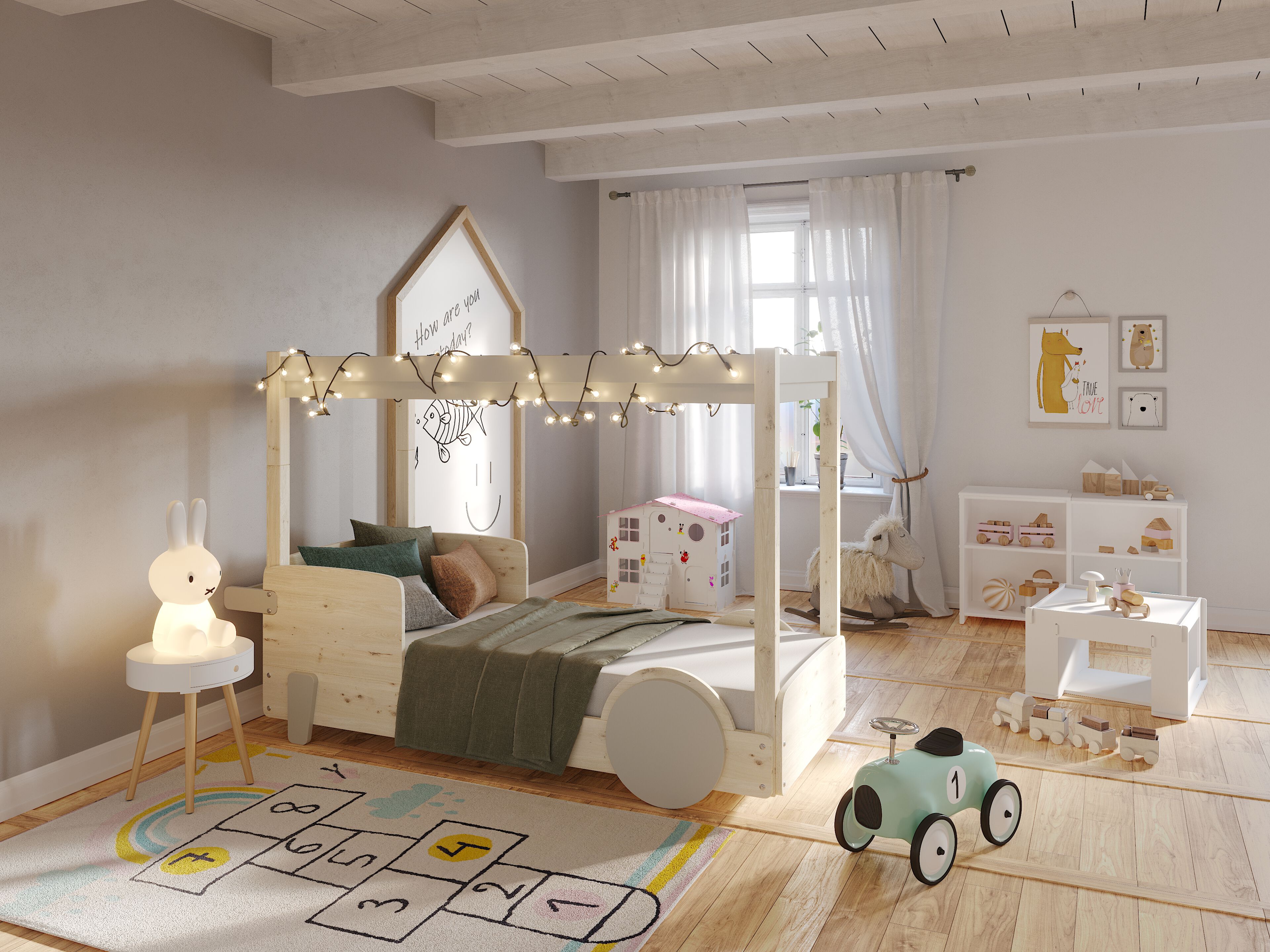 Деревянная односпальная кровать с балдахином Mathy by Bols ARCH-00085571 - Вид №13