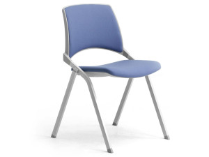 Штабелируемый стул из стали и ткани