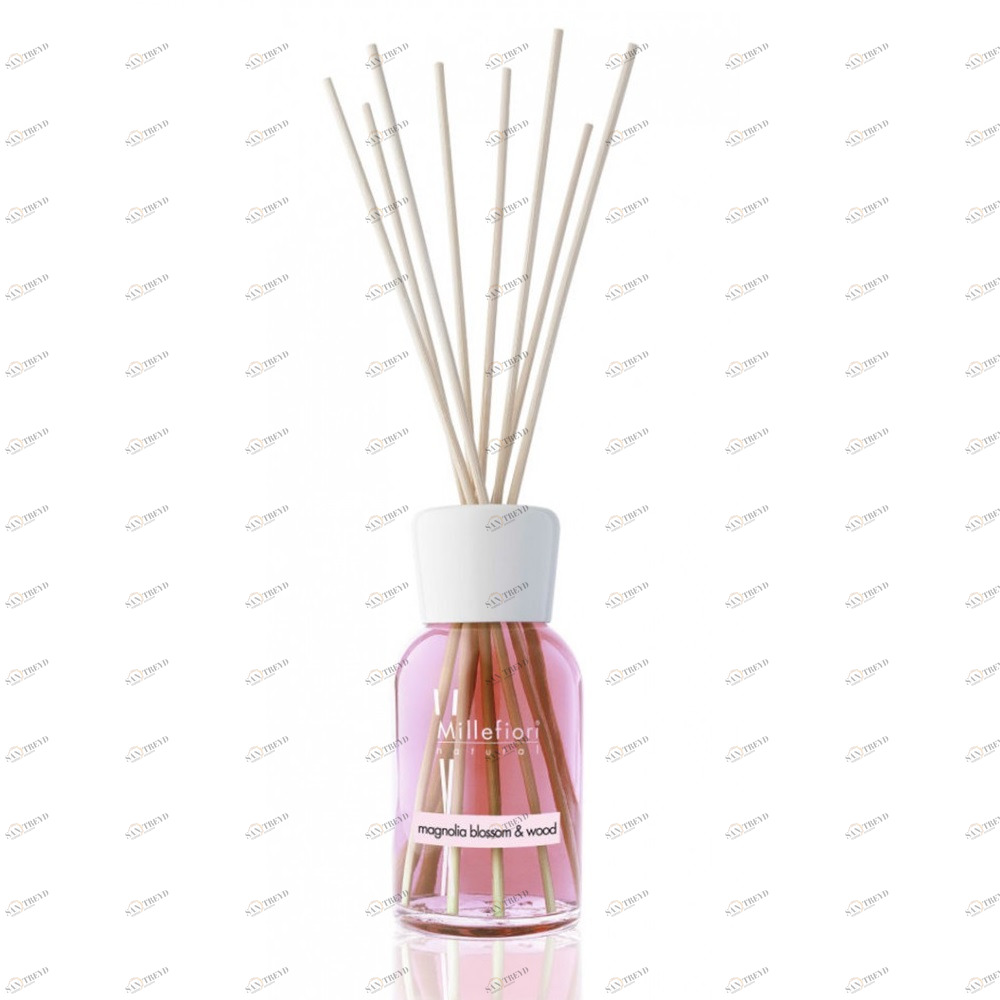 Диффузор с палочками 500мл "Цветы магнолии и дерево" Magnolia blossom & Wood MILLEFIORI MILANO МАГНОЛИЯ 267401 Розовый 