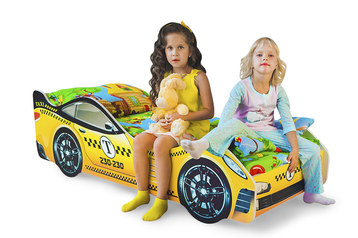 Детская кровать-машина "Такси" БЕЛЬМАРКО  326748 Желтый Santreyd  - Вид №2