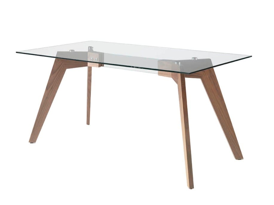 Прямоугольный стол для гостиной из дерева и стекла Angel Cerda Loft Tendencia ARCH-00032099