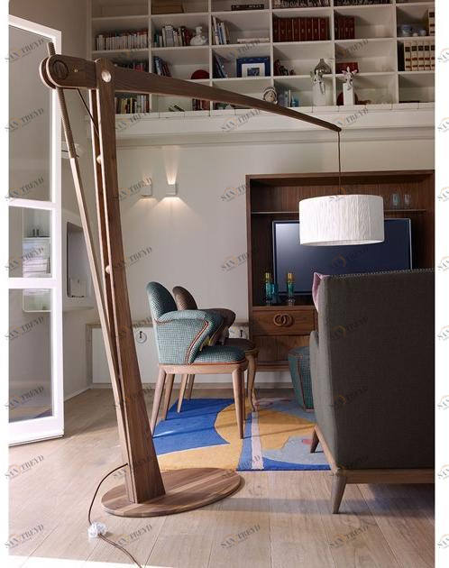 VOLPI Дуговая лампа из дерева Contemporary living 6lup-002-0pb