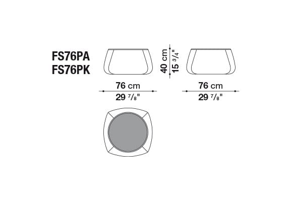 Круглый пуф из ткани B&B Italia Fat Sofa ARCH-00152420 - Вид №6