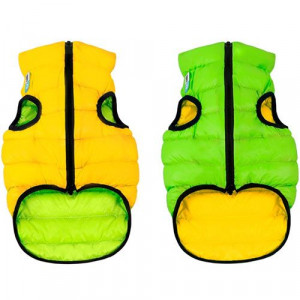 ПР0038388 Куртка для собак двухсторонняя размер XS 30см салатово-желтая AiryVest