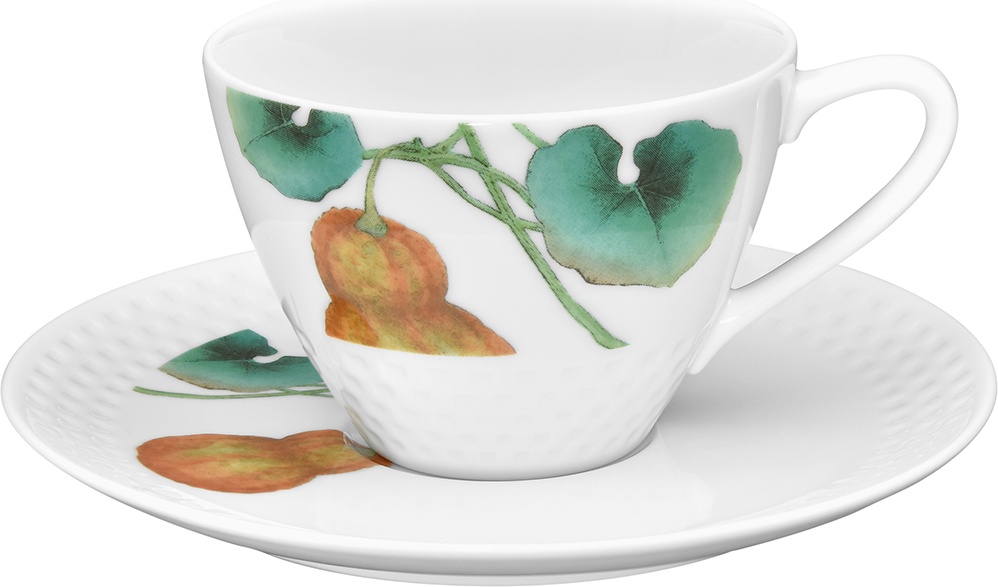 10613964 Noritake Чашка чайная с блюдцем Noritake "Овощной букет.Тыква" 210мл Фарфор 