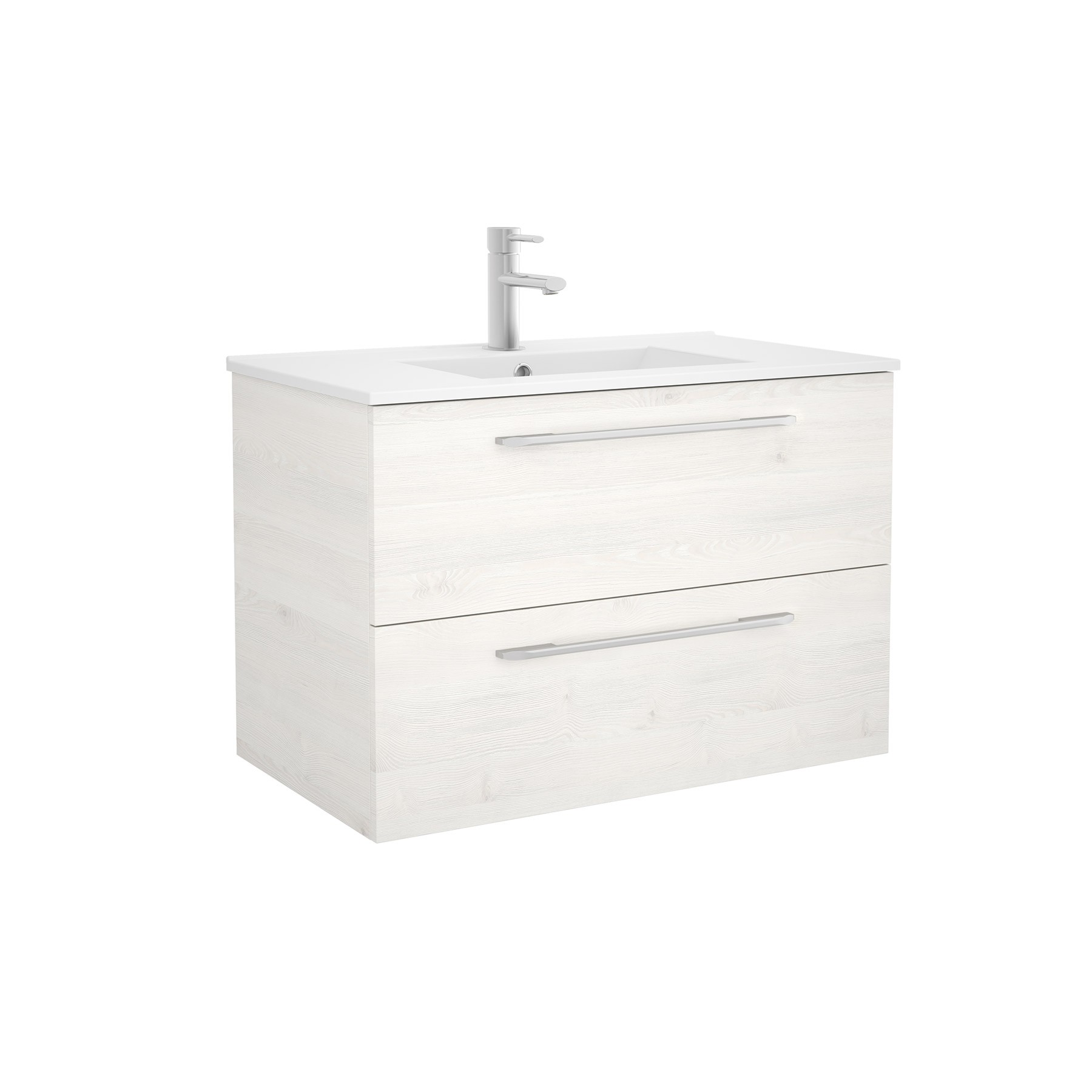 23295 SALGAR Мебель для умывальника FUSSION CHROME 800 SBIANCATO с 2 ящиками 797 x 540 x 450 мм Sbiancato - Вид №1