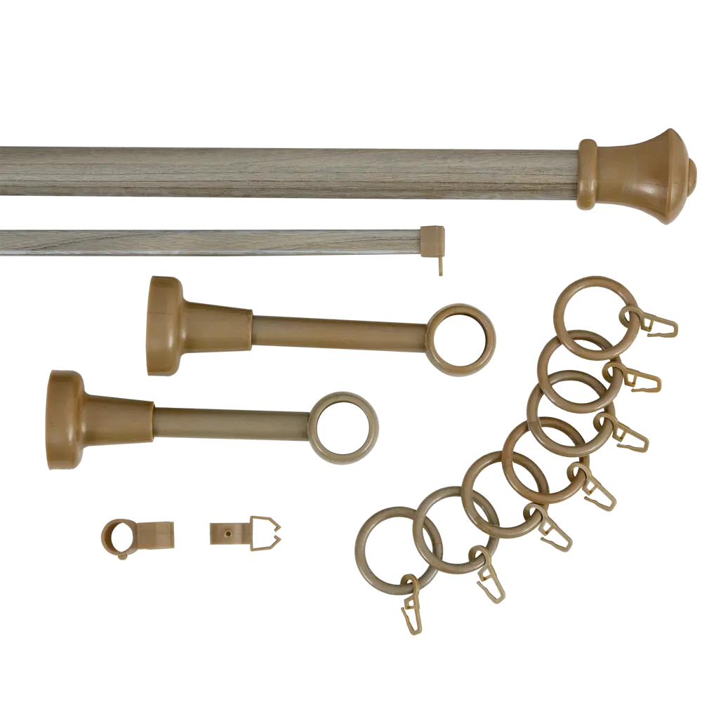 Карниз двухрядный Успех 240 см цвет морена РУССКИЕ КАРНИЗЫ STLM-2116085 - Вид №1