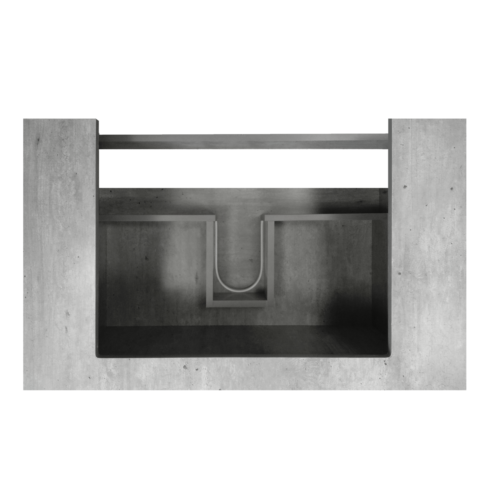 Тумба подвесная STAR80 / Бетон SANITA LUXE QDRSLCW60211W1 - Вид №6