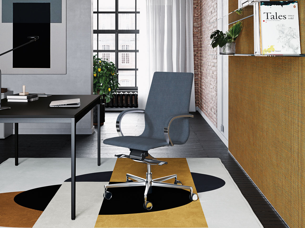 Регулируемый по высоте поворотный офисный стул с колесами FREZZA класс 2 ARCH-00059965 - Вид №2