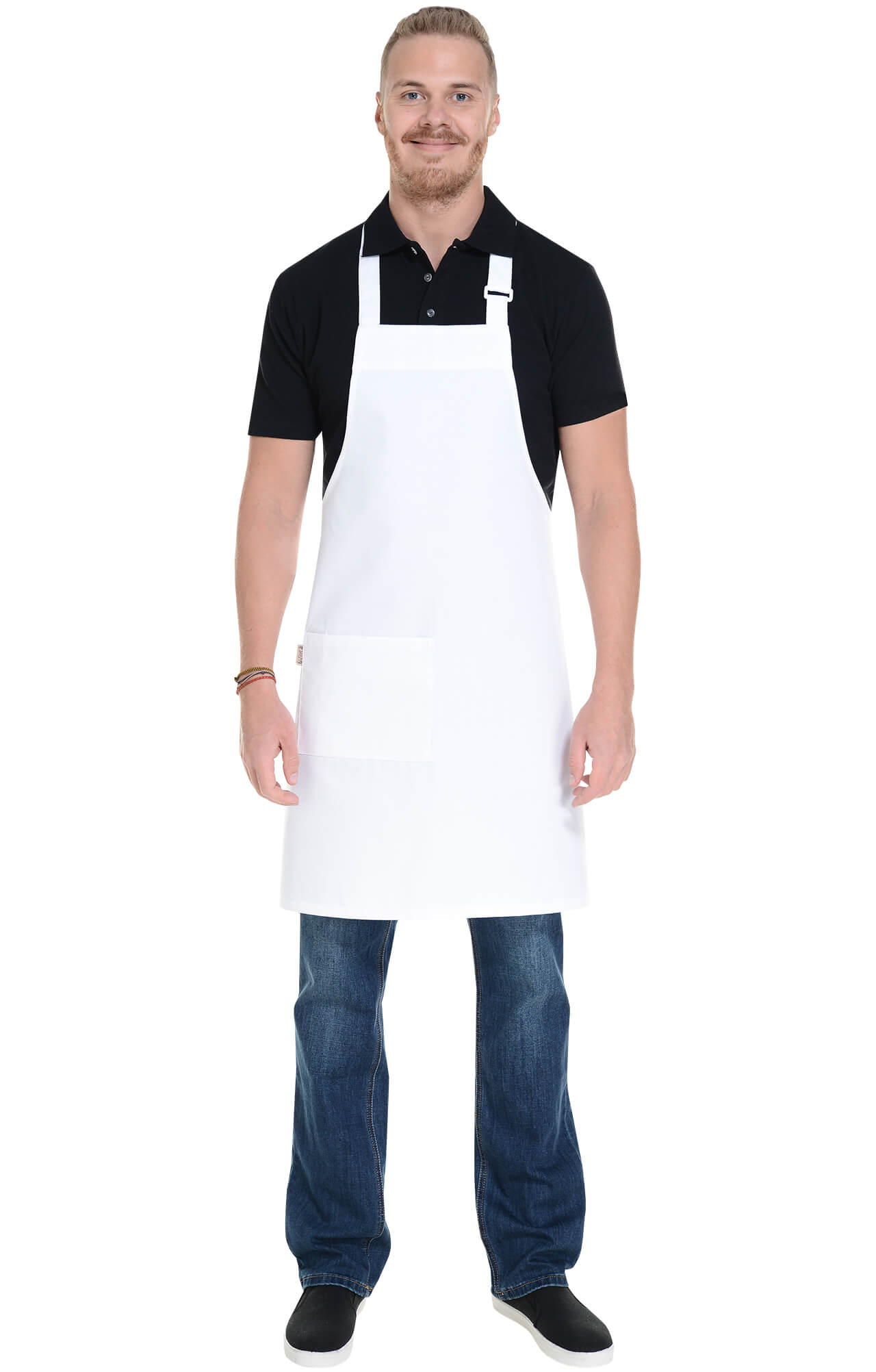 60123 Фартук с нагрудником white (белый) HORECA  Одежда для официантов  размер  - Вид №7