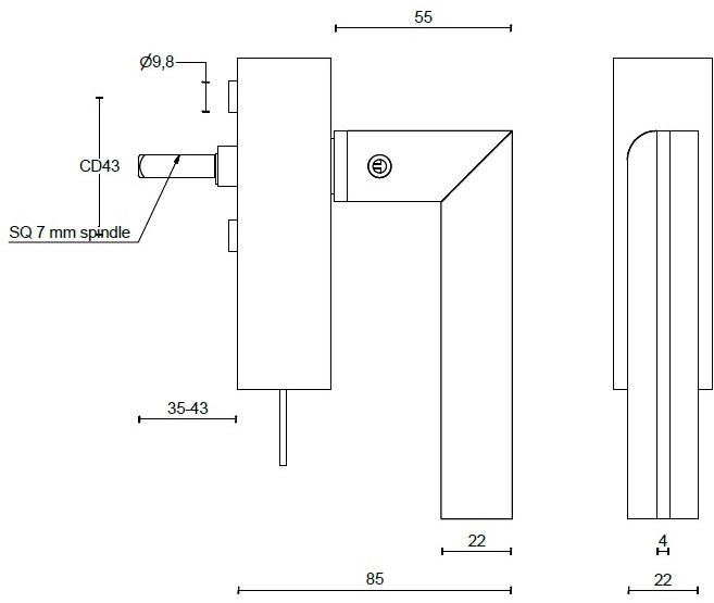 Formani Оконная ручка dk из нержавеющей стали и дерева с замком Two Pbl22-dklock - Вид №4
