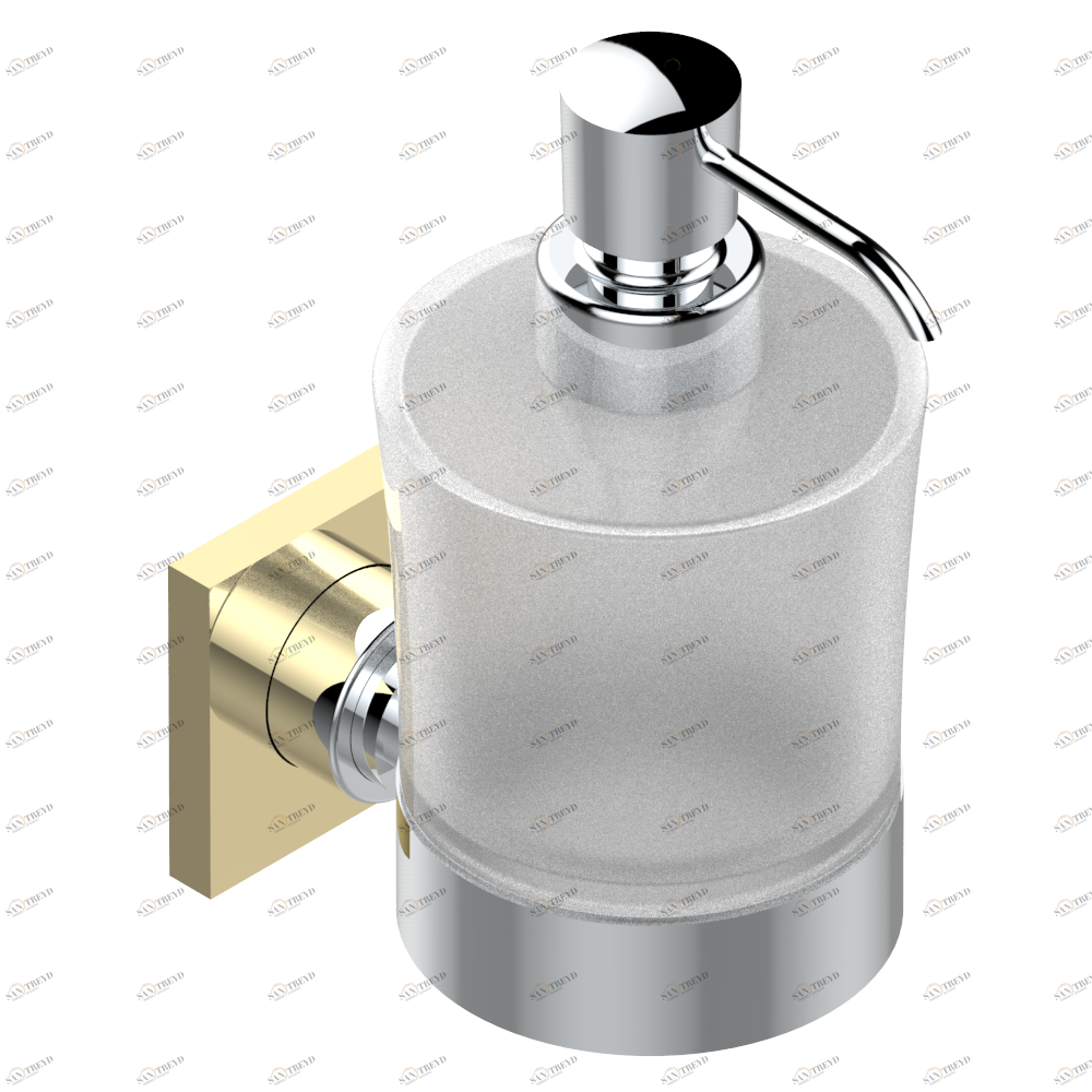 G79-613 Дозатор для жидкого мыла настенный Thg-paris Cubica Хром/золото G79-613 CAT.A