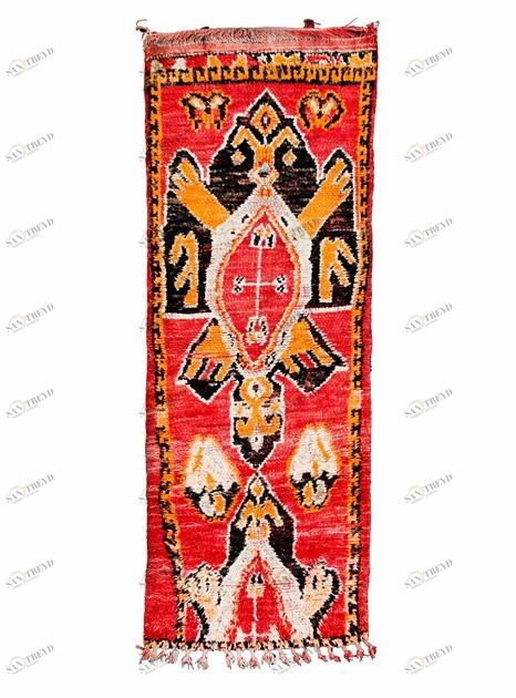 AFOLKI Прямоугольный шерстяной коврик с длинным ворсом и узором Zemmor Taa590be