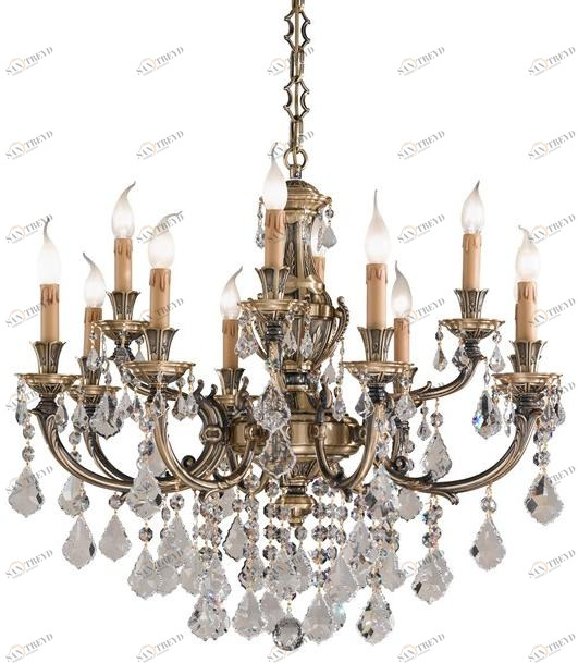 Possoni Illuminazione Атласная люстра с кристаллами swarovski® Windsor 888/8+4-sw/p