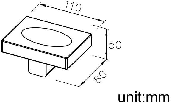 JUSTIME Настенная мыльница из матового стекла Mark 6909-20-80cp - Вид №1