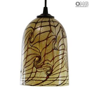 4054 ORIGINALMURANOGLASS Потолочный светильник Паутина песочный - муранское стекло OMG 12 см