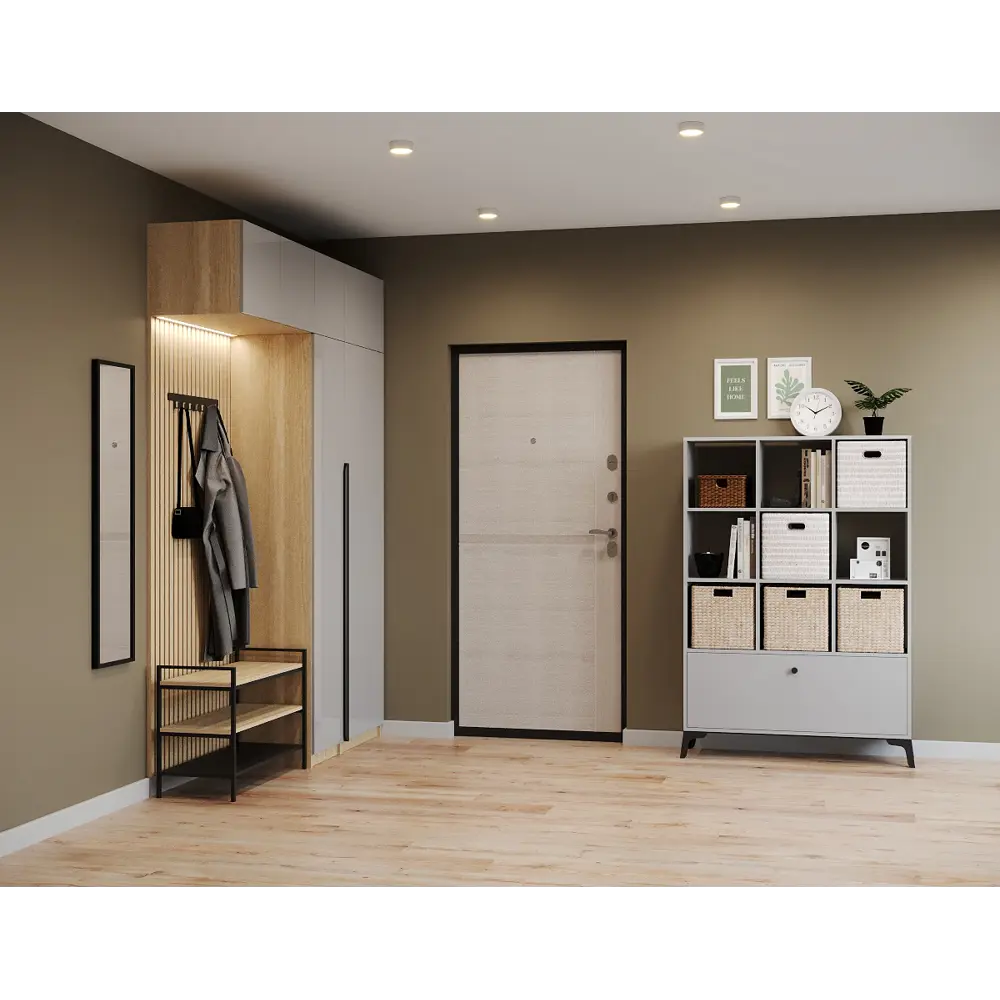 Дверь для шкафа Santreyd Лион серая глянцевая 39.6x38 см 89358748 STLM-1093544 - Вид №2