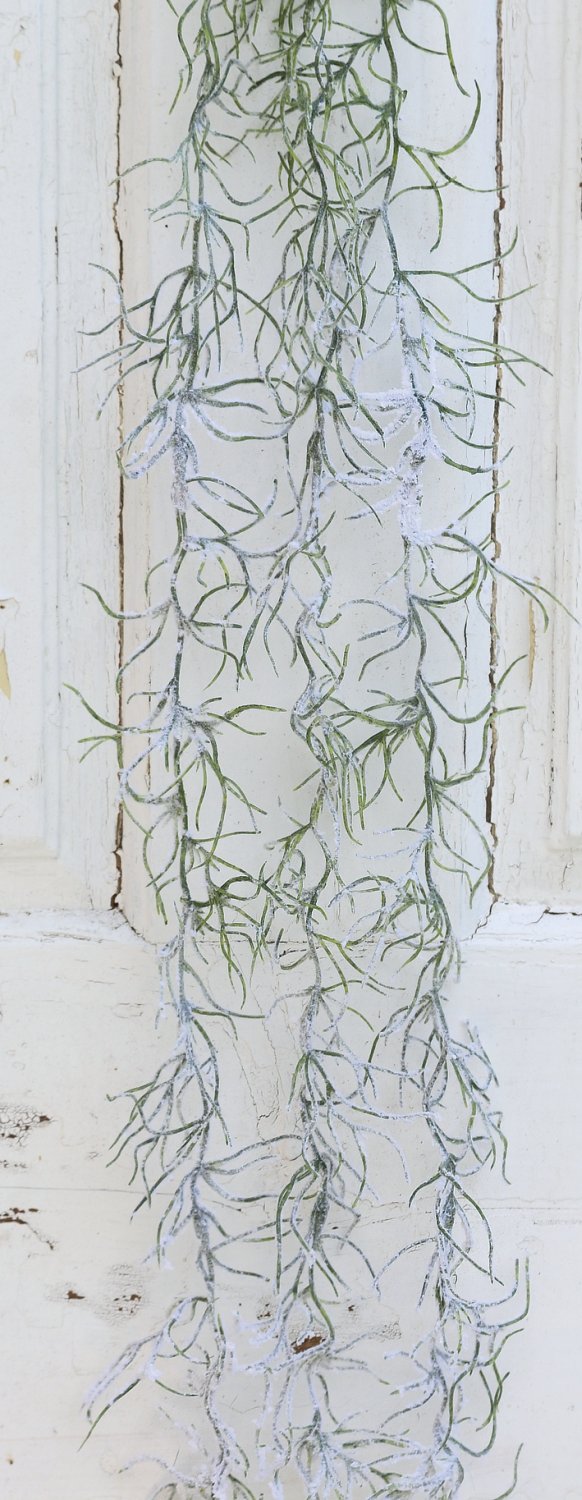 5213 807 a3 Искусственная декоративная гирлянда со снегом, 100 см, зелено-белая H-andreas 