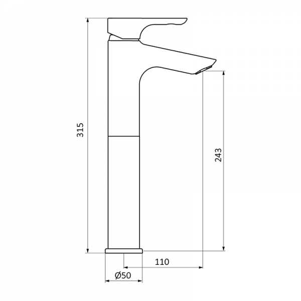 916900 BASIC XXL Умывальник Смеситель Хром GRB MIXERS TENDER - Вид №1