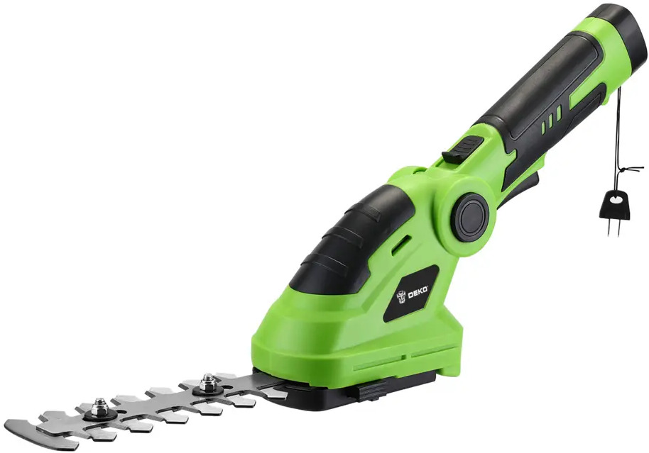 Аккумуляторные садовые ножницы DEKO с двумя насадками для газона и кустов 86489458