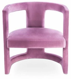 BRABBU Мягкое бархатное кресло с подлокотниками