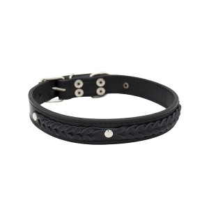 ПР0048196 Ошейник для собак Колосок 2сл 26мм 50см черный ZOOEXPRESS