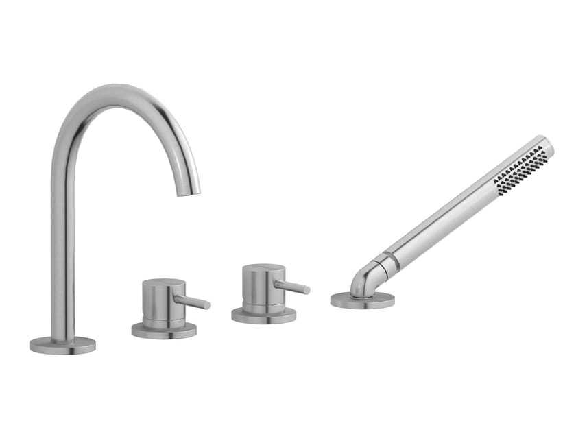 Смеситель для ванны с 4 отверстиями из нержавеющей стали с ручным душем и переключателем IB M316 ARCH-00049898