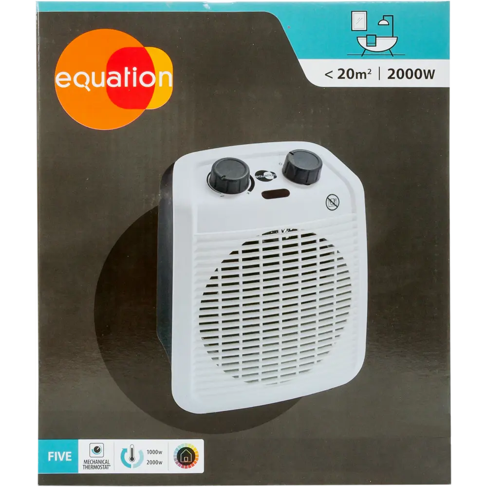 Тепловентилятор Equation 2000 Вт — компактный обогрев для дома и офиса 82116684 STLM-0019496 - Вид №3