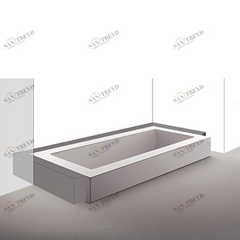 1GRAACBI0CR0P Большая полуутопленная ванна  Kos by Zucchetti Grande