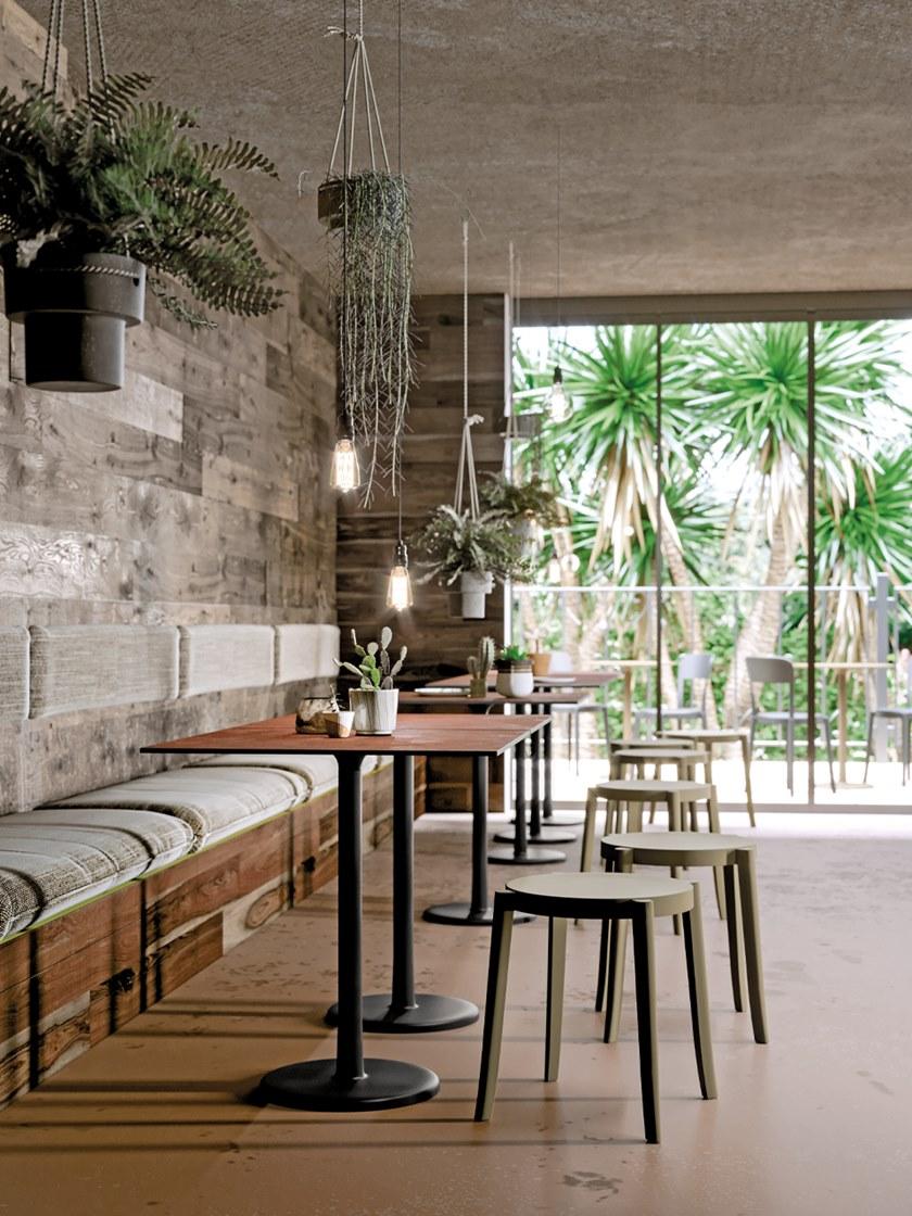 COLOS Прямоугольный стол из окрашенного металла и столешница из hpl Alfiere sun-id-1480388 - Вид №2