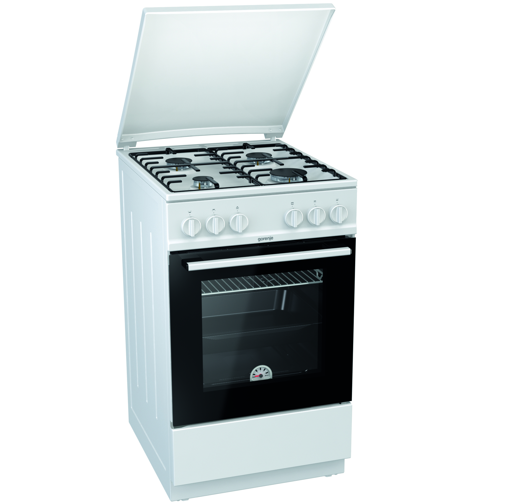 GN5112WH Газовая плита / 85х50х60, газовая, 71 л, электроподжиг, белый Gorenje Santreyd  - Вид №5