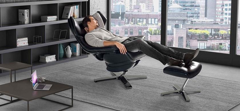 Natuzzi Кожаное кресло-реклайнер с подголовником sun-id-1449076 - Вид №2