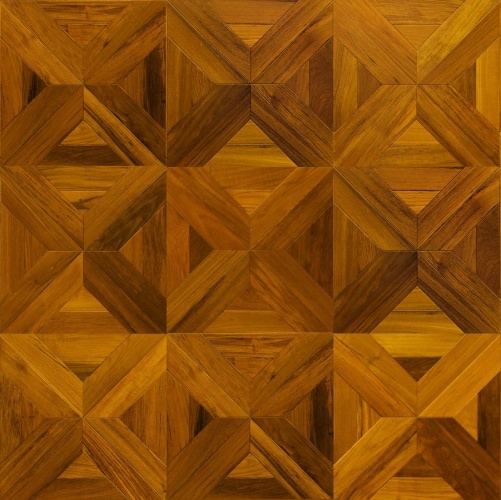 Модульный паркет Marco Ferutti Castello Castello Бирманский Тик с брашью (Текстурированная) 450х450 мм 2600600051 - Вид №5