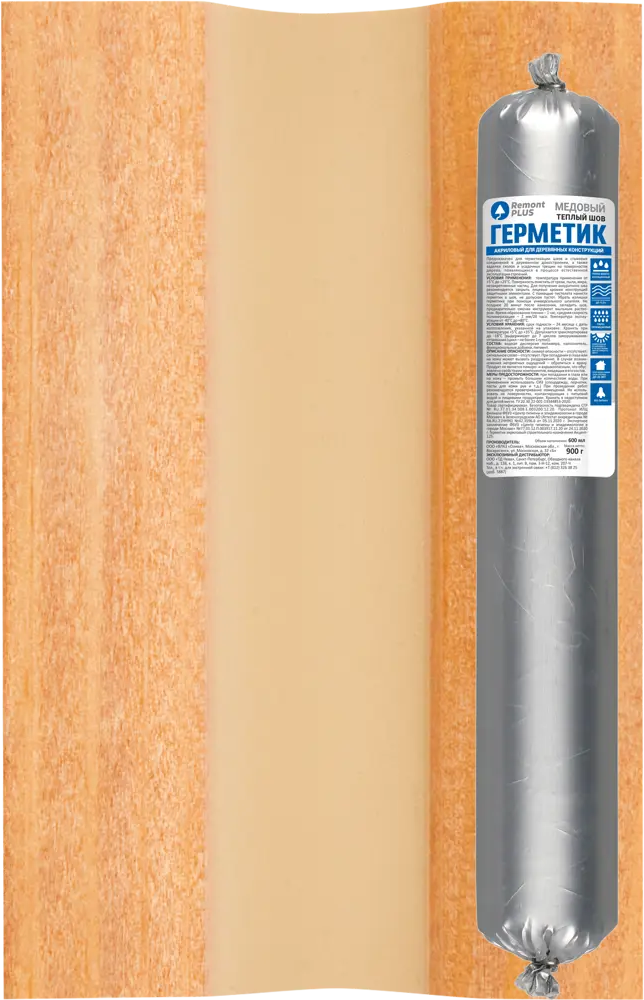 REMONT PLUS Герметик для деревянных конструкций медовый 0.6 л 88299942