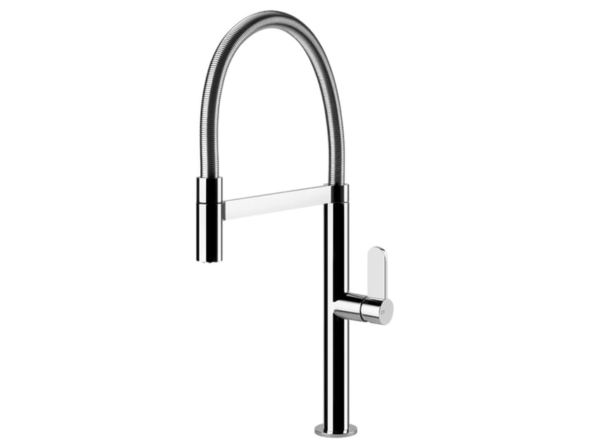 Смеситель для кухни с одной ручкой из латуни с ручным душем Gessi HELIUM HT ARCH-00018560