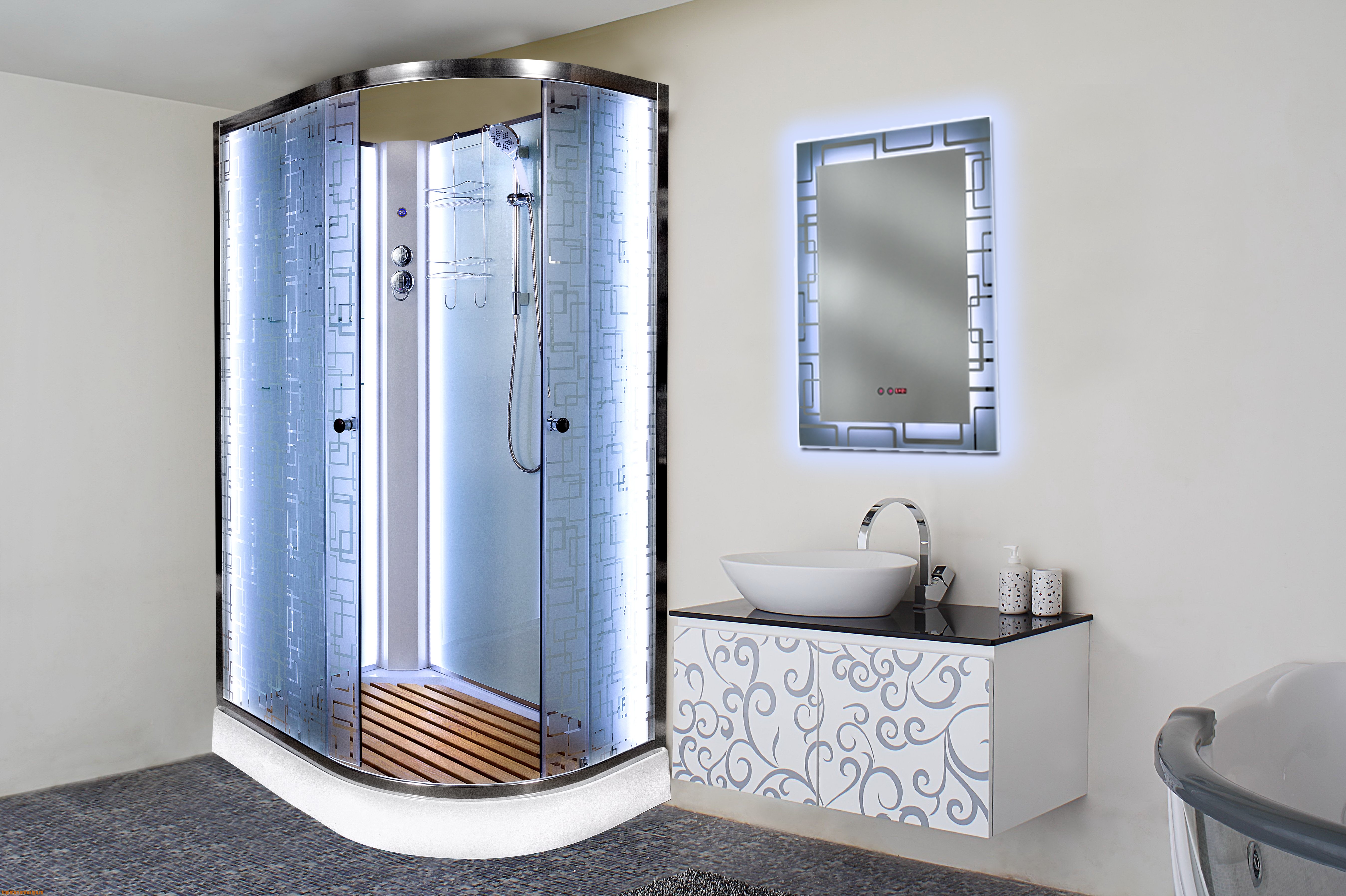 ЕМ4512 L N LED с гм. Душевая кабина DETO Серия EM ЕМ1511 L N LED - Вид №6