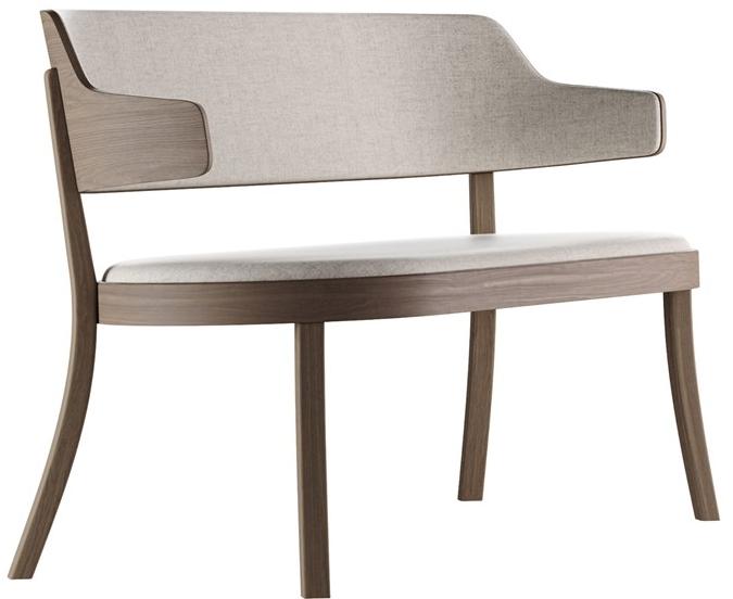 horgenglarus Скамья из массива дерева со спинкой Seley 17-423  - Вид №5