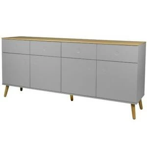 Сервант Tenzo Dot, 86х192х43 см, дуб, серый