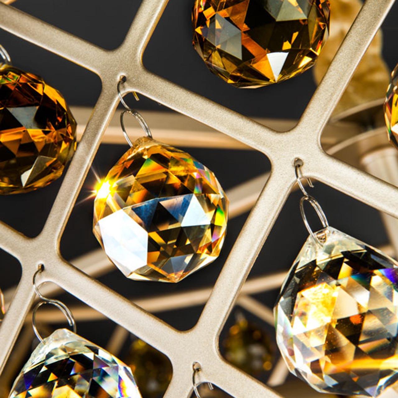 Подвесная люстра Bogates Perline 307/5 Strotskis BOGATES ДИЗАЙНЕРСКИЕ, PERLINE 312430 Желтый  - Вид №2