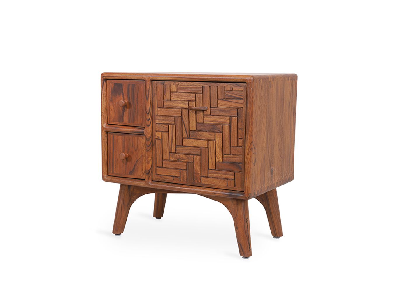 Тумбочка из тикового дерева с ящиками Alankaram MOSAIQUE ARCH-00152681 - Вид №1