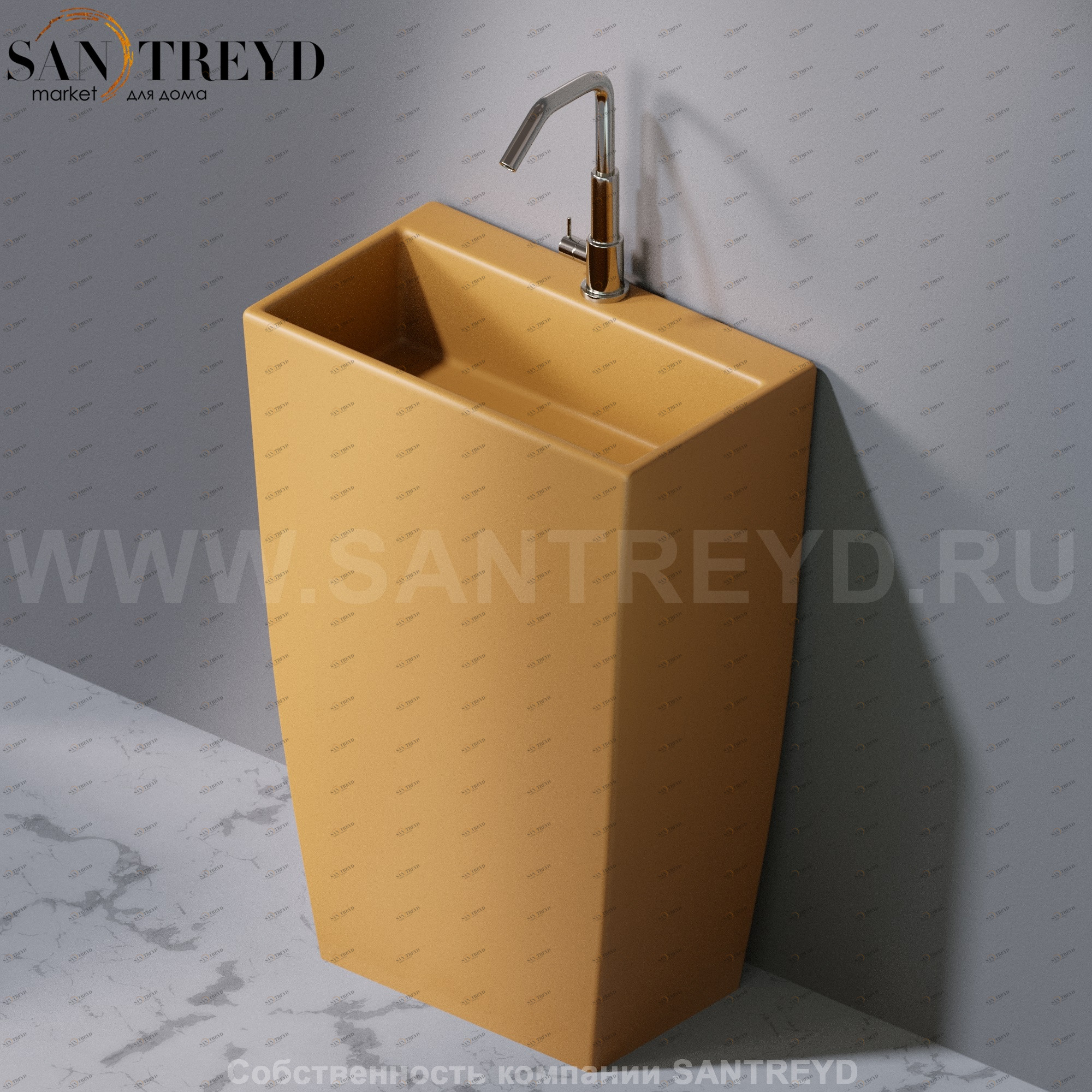 L115133 Напольная раковина стоящая прямоугольная A. e T. Italia Tower AeT ITALIA