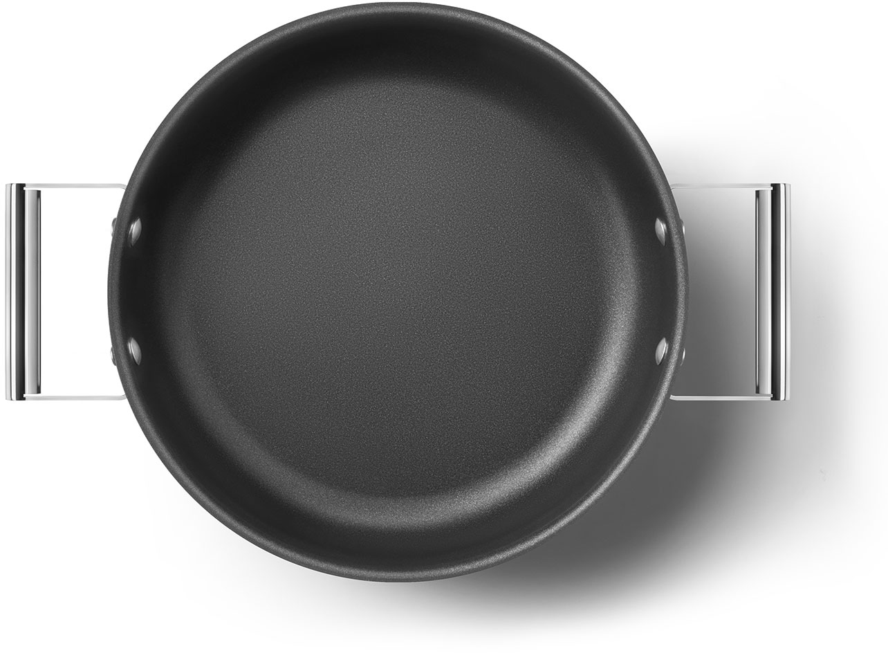 CKFD2811BLM Посуда / глубокая сковорода с двумя ручками и крышкой, 28 см, черная SMEG  - Вид №9