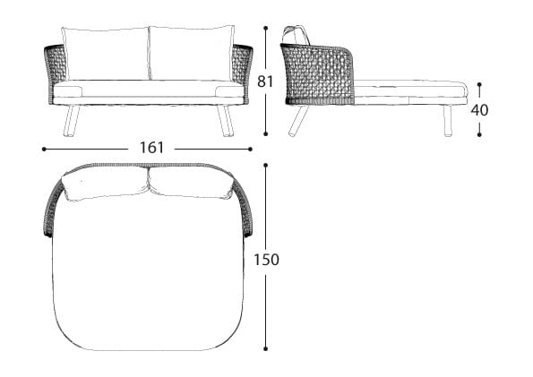 Ткань сад кровать Varaschin Эмма ARCH-00135059 - Вид №3